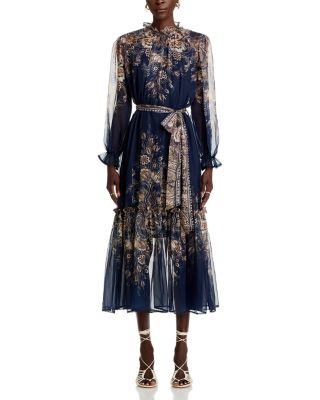 nancy yang floral shirt dress gown Nancy Yang Floral Print Shirt Dress