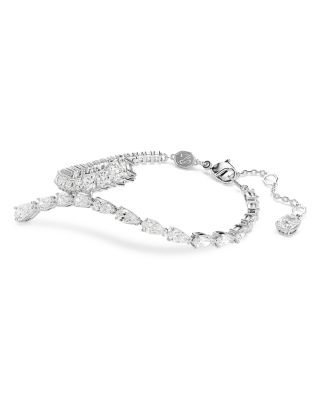 Matrix Mixed Cut Crystal Bracelet in Rhodium Plated