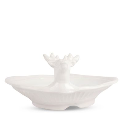 Pietra Natale Figural Deer Shallow Bowl
