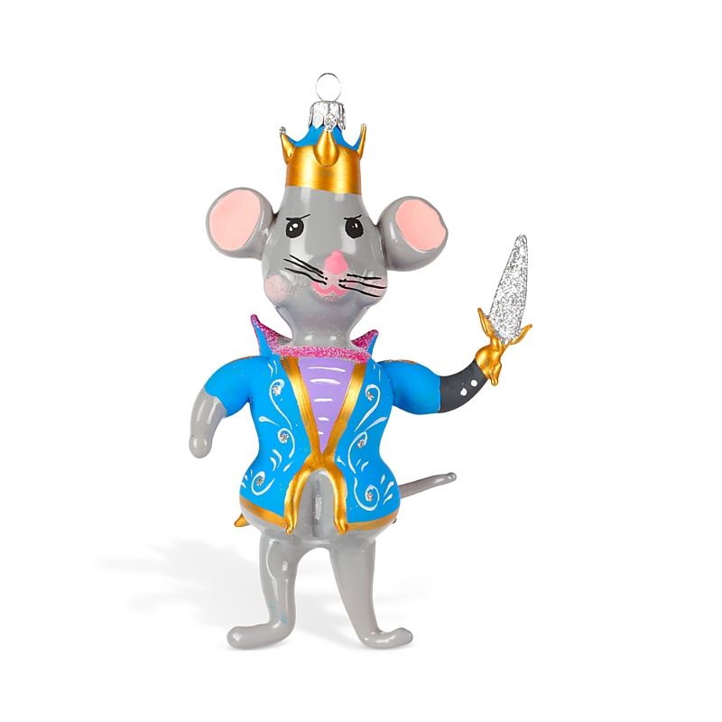 Vietri Nutcrackers Figural Mouse King Ornament In Open Misce