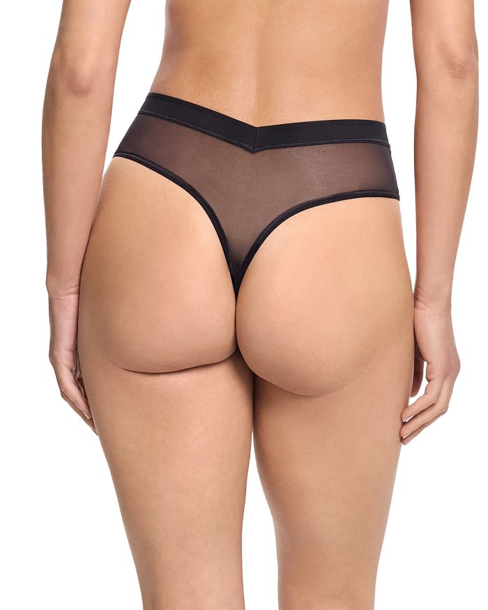 Mesh High Cut Thong Panties