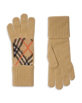 Check Knit Gloves
