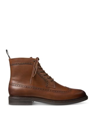 Men's Leather Wingtip Boots