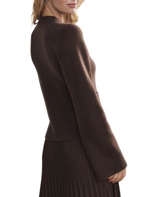 Cooper Wool Blend Crewneck Cardigan Sweater