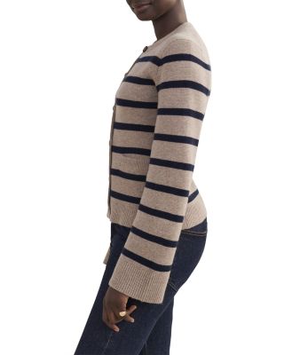 Cooper Wool Blend Crewneck Cardigan Sweater