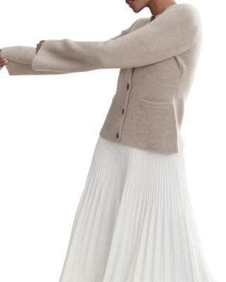 Cooper Wool Blend Crewneck Cardigan Sweater