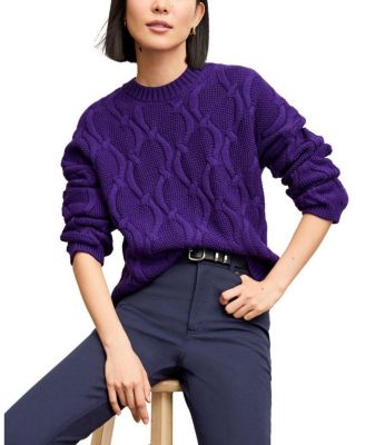 M.M.LaFleur - Kiki Crewneck Sweater - Marl and Cable Knit