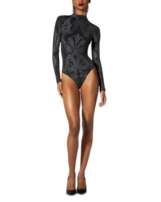 Metallic Jacquard Bodysuit