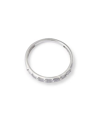 Diamond Double Row Band in 14K White Gold, 0.25 tcw