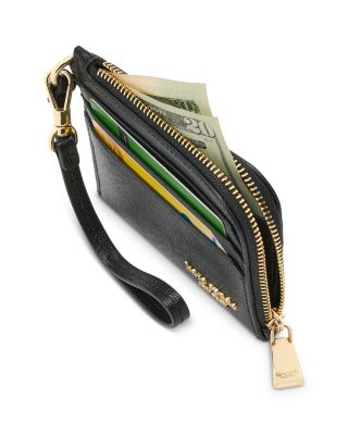 Devin Saffiano Leather Coin Card Case Wristlet