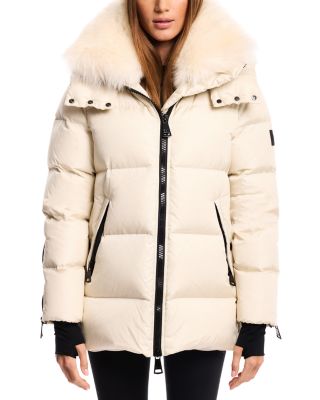Scarlett Shearling Trim Puffer Coat