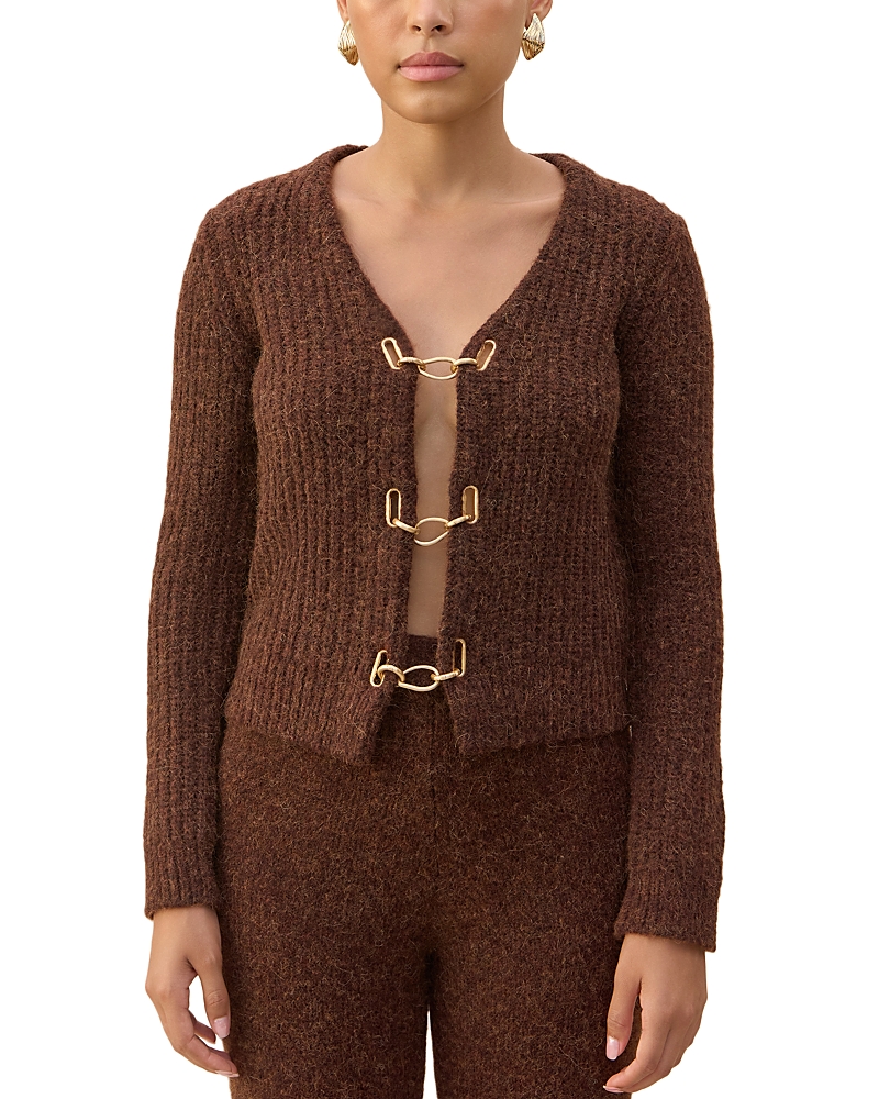 Cult Gaia Adel Knit Cardigan In Java