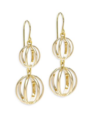 L. Klein - 18K Yellow Gold Prisma Cage Earrings
