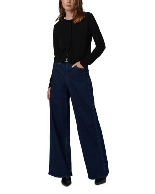 The Mia Petite Wide Leg High Rise Jeans in Cinema