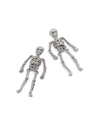 BAUBLEBAR - Bone A Fide Hottie Pav&eacute; Skeleton Drop Earrings in Silver Tone