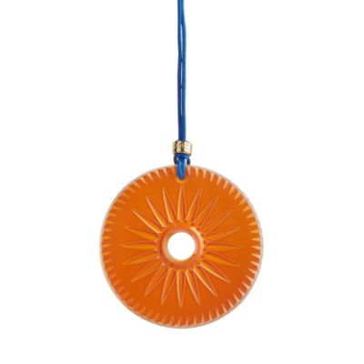 Waterford New Year Disc Firework Orange Ornament