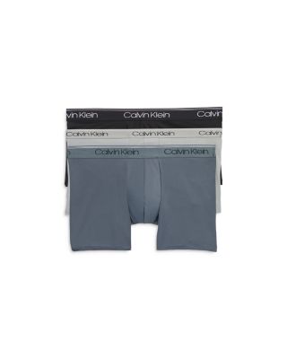 Calvin Klein Microfiber Stretch Wicking Low Rise Trunks, Pack of 3
