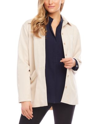 Karen Kane - Faux Suede Shirt Jacket