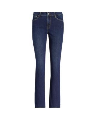 Mid Rise Straight Leg Jeans in Deep Royal