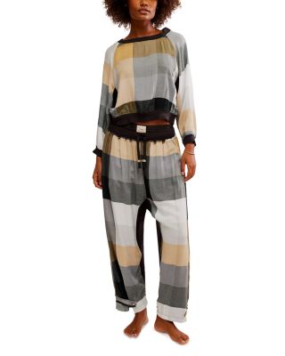 Free People Sugar Cookie Flannel Pajama Top & Pants | Bloomingdale's