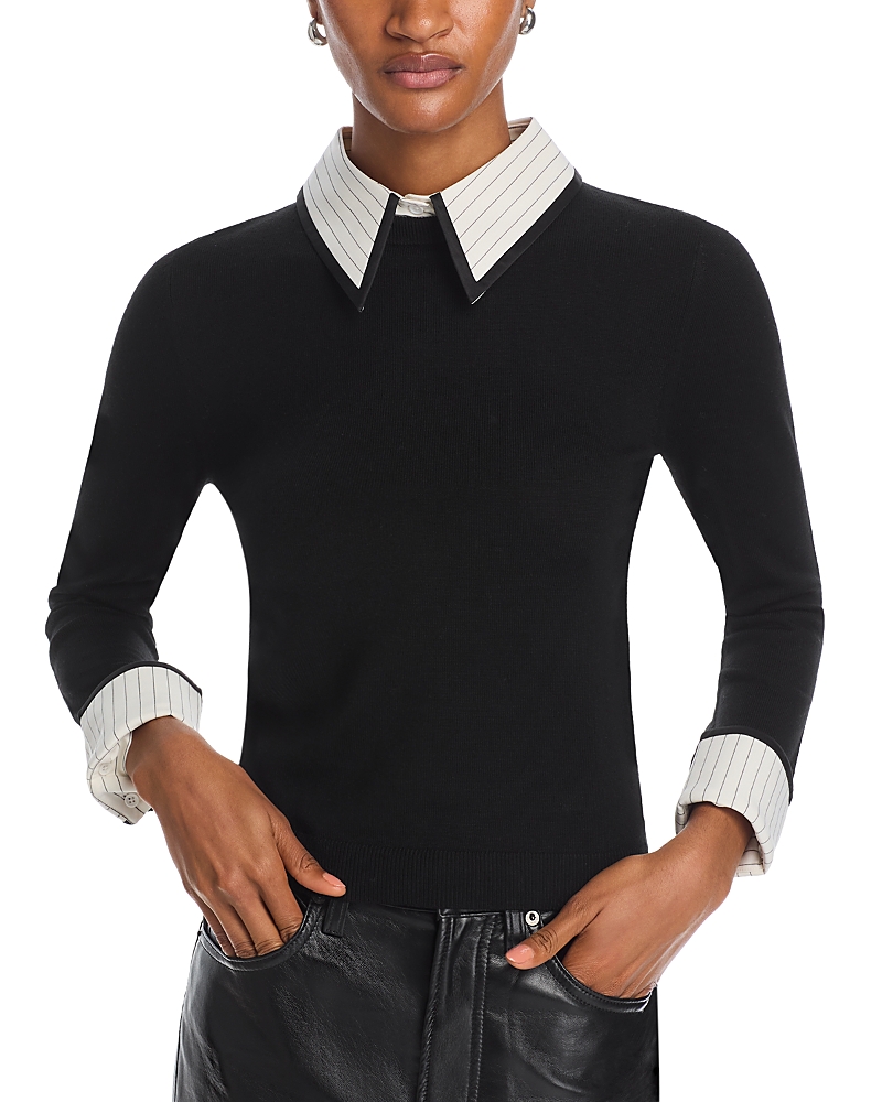 ALICE AND OLIVIA ALICE AND OLIVIA PORLA COLLARED SWEATER