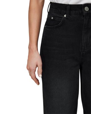 Petites Authentic High Rise Barrel Jeans in Black