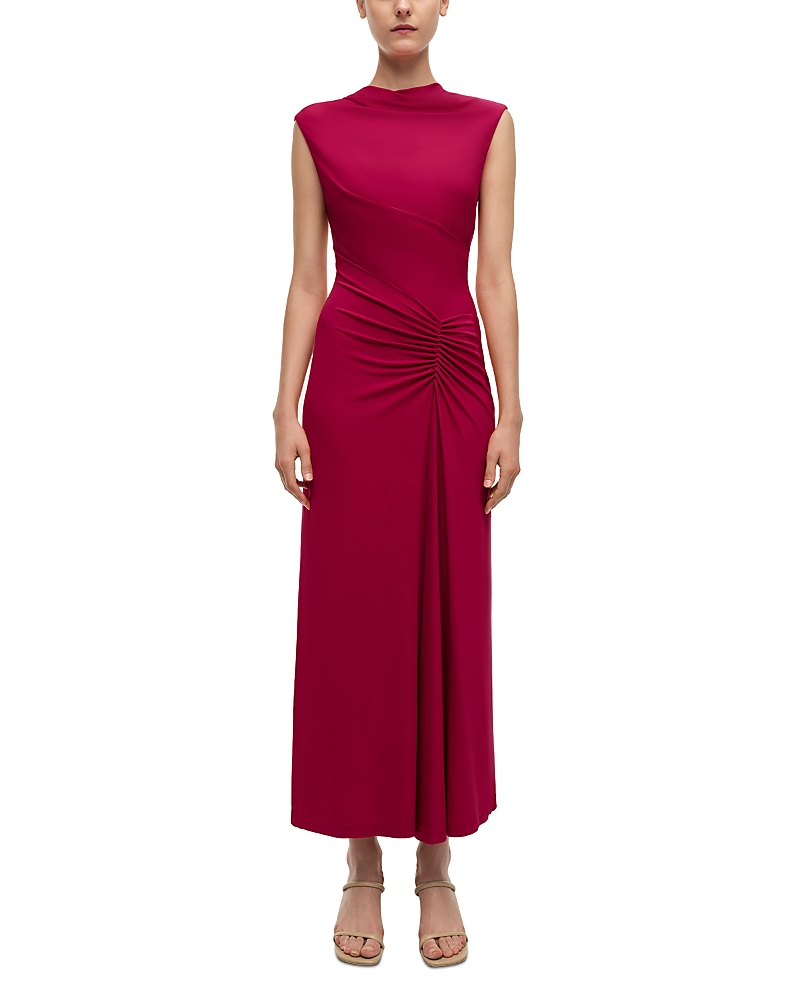 Shop Simkhai Acacia Sleeveless Dress In Cherry