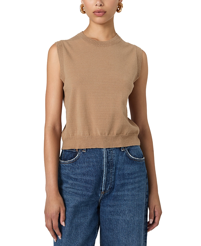 French Connection Cosysoft Sweater Vest In Camel