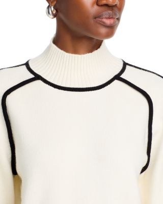 Mock Neck Contrast Sweater