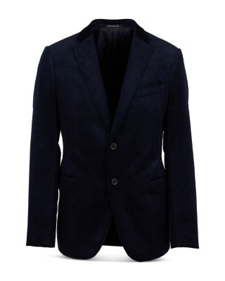 Cotton Velvet Check Slim Fit Blazer 