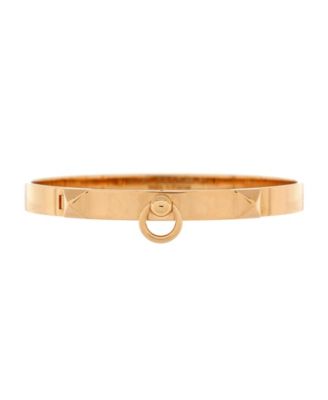 Pre-Owned Hermes Small Collier de Chien Bracelet 18K Rose Gold