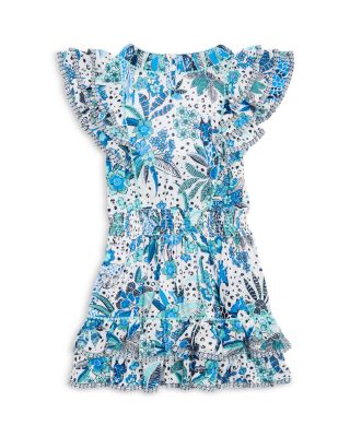Girls' Camila Floral V Neck Mini Dress - Little Kid, Big Kid