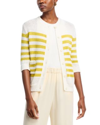 Fabiana Filippi - Striped Elbow Sleeve Cardigan