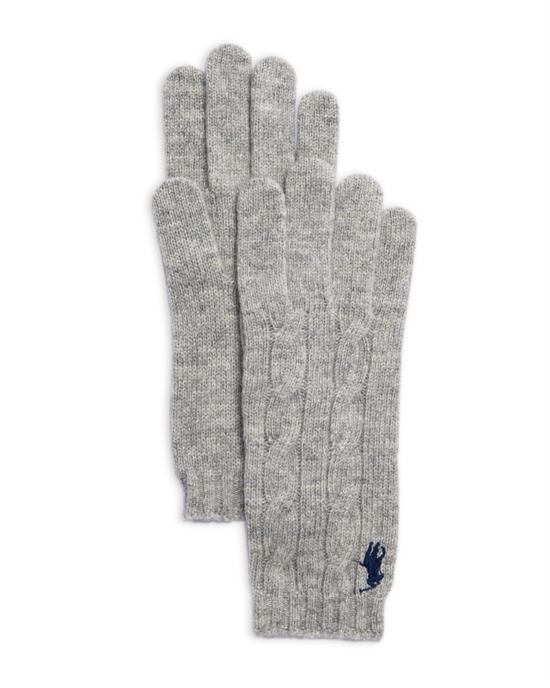 Polo Ralph Lauren Wool & Cashmere Classic Gloves In Soft Gray
