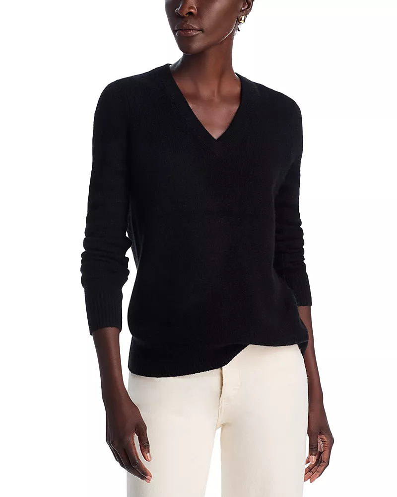 C by Bloomingdale's Cashmere V Neck Cashmere Sweater - Exclusive