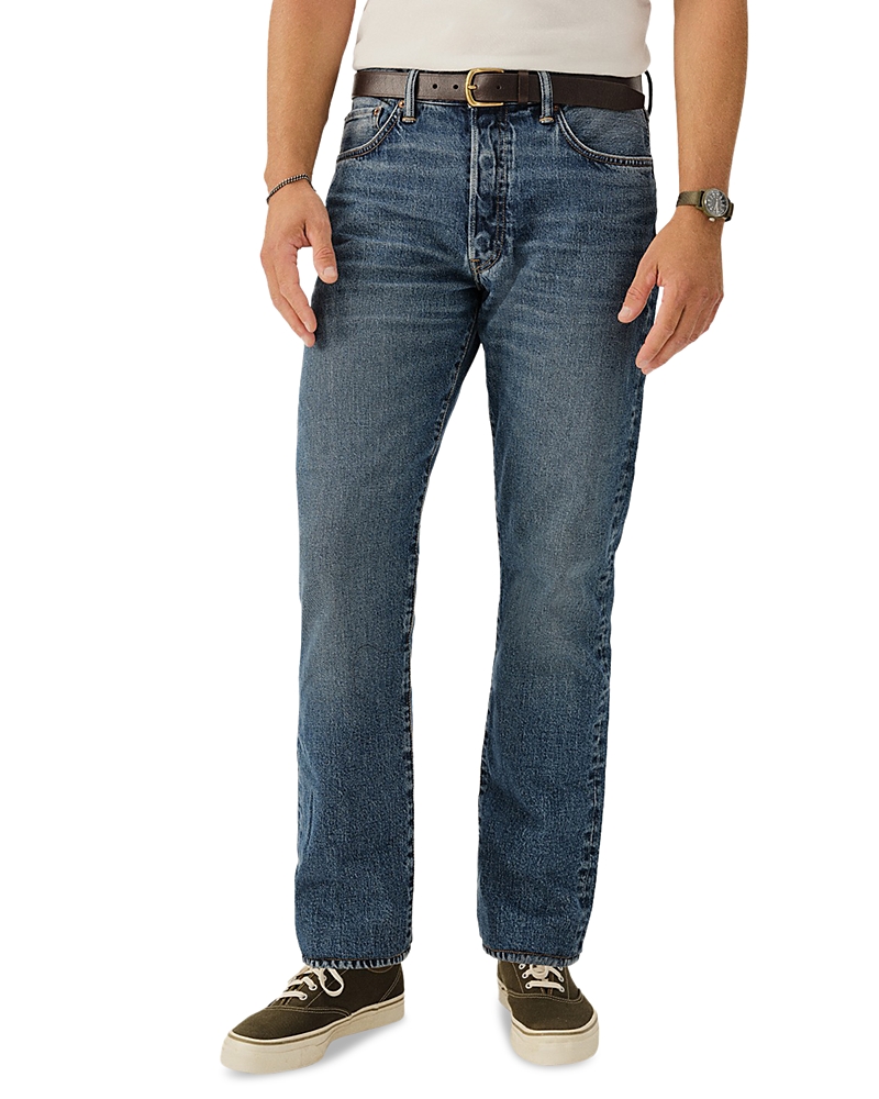 Shop Buck Mason Ford Standard Jeans In Medium Blue