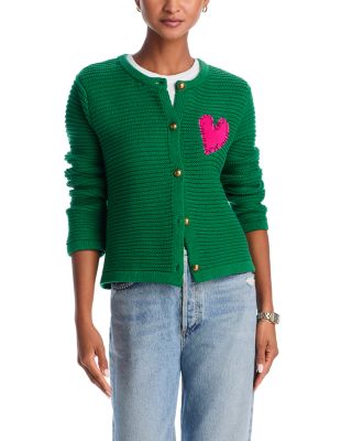 AQUA - Heart Patch Cardigan - Exclusive