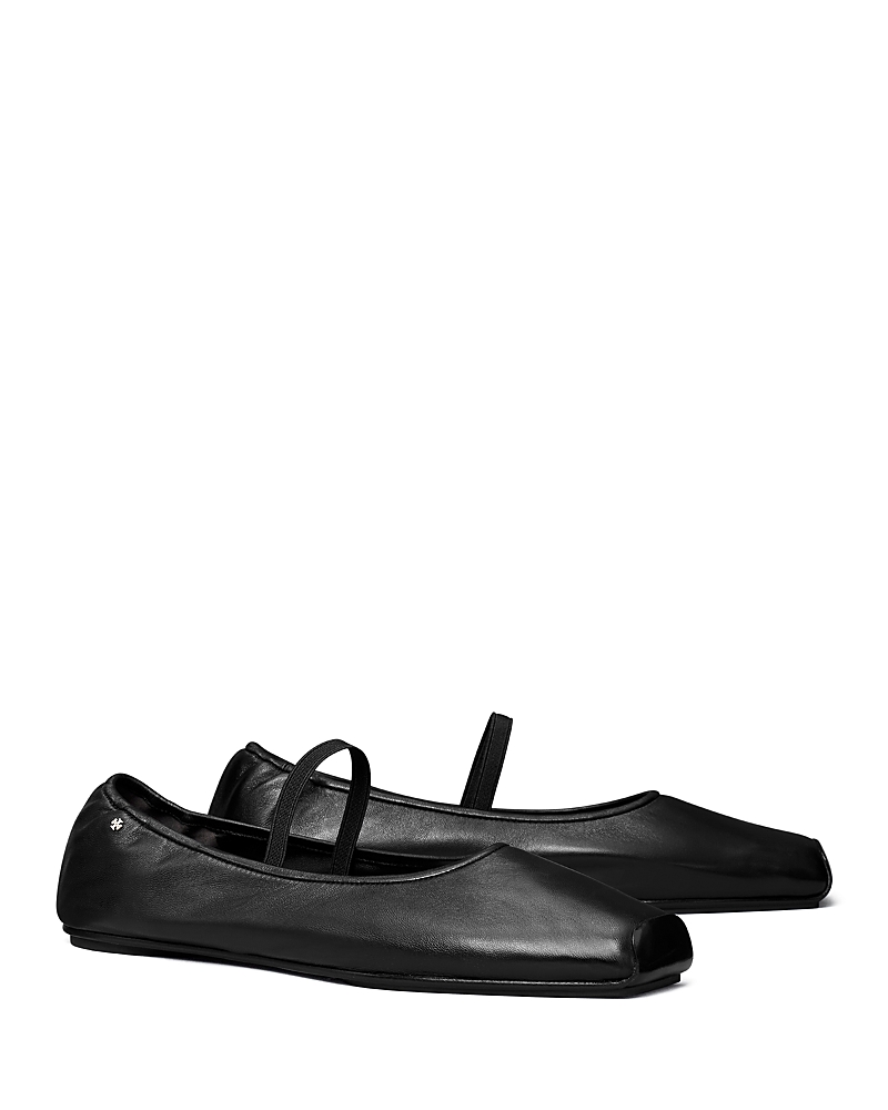 Tory Burch Runway Ballerina Shoes In Perfect Black