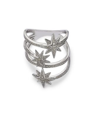 Diamond Starburst Ring in 14K White Gold, 0.32 tcw