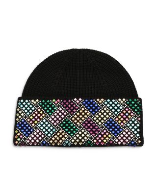 KURT GEIGER LONDON - Basketweave Crystal Beanie