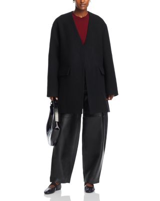 CO Collarless Wool Coat | Bloomingdale's