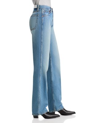 90s High Rise Loose Fit Jeans in Mid Fade