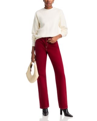 The Standard High Rise Straight Jeans in Currant