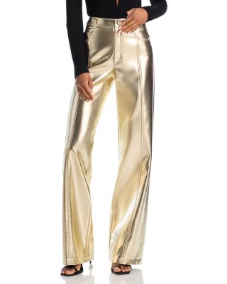 Cinq à Sept - Metallic Faux Leather Pants