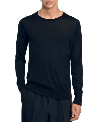 Sandro Extra Fine Merino Crewneck Sweater