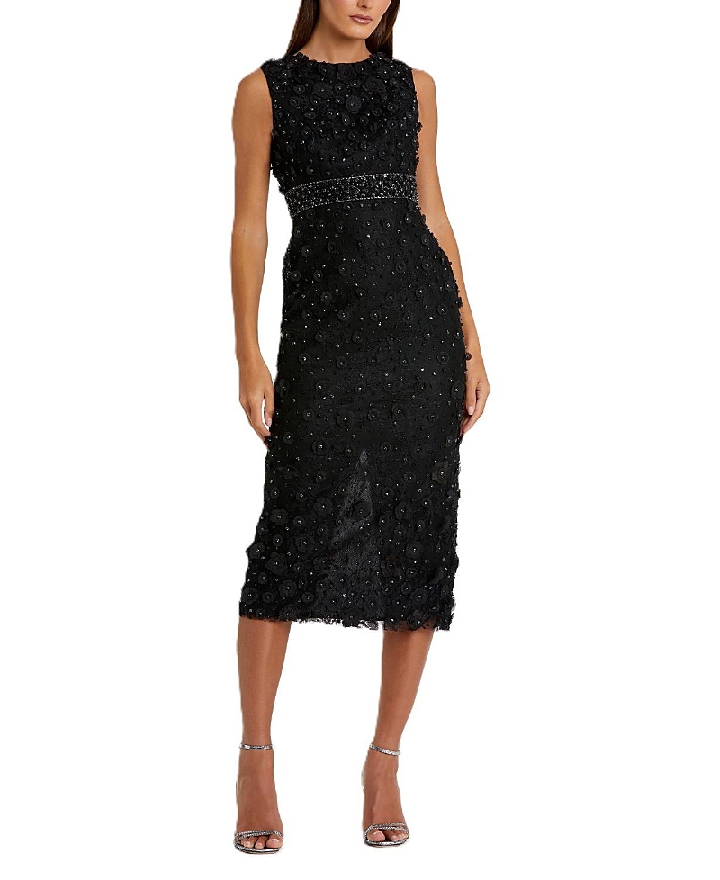 Mac Duggal Applique Midi Gown