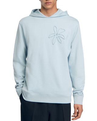 Sandro - Cotton Flower Appliqu&eacute; Regular Fit Hoodie