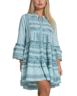 Elan Printed Tiered Dress