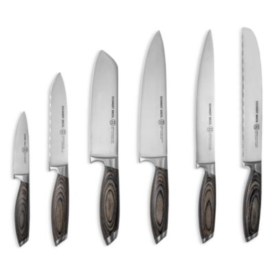 Cutlery Bonded Teak 7-Piece Knife Block Set