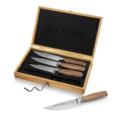 Schmidt Brothers - Cutlery Zebra Wood 4-Pc. Jumbo Steak Knife Set